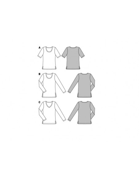 Patron Burda 6611 Tee-Shirt