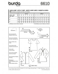 Patron Burda 6610 Veste et Tee-Shirt 2