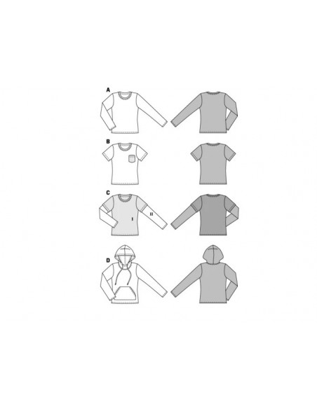 Patron Burda 6602 Tee-Shirt