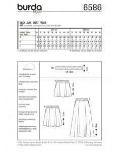 Patron Burda 6586 Jupe 2