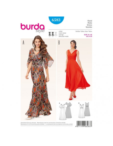 Patron Burda 6583 Robe