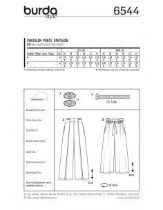 Patron Burda 6544 Pantalon large 2