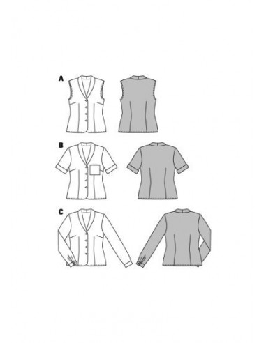 Patron Burda 6533 Blouse