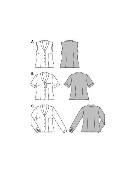 Patron Burda 6533 Blouse