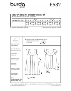 Patron Burda 6532 Robe et haut 2