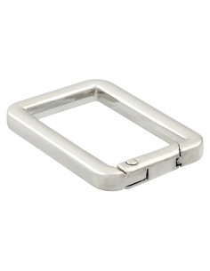 Mousqueton carré, 30mm, argent 2