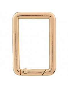 Mousqueton carré, 30mm, or