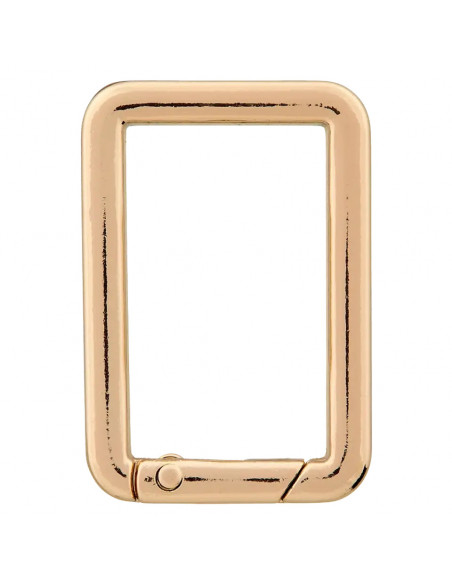 Mousqueton carré, 30mm, or