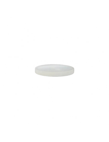 Bouton polyester, 2 trous, 10mm, blanc