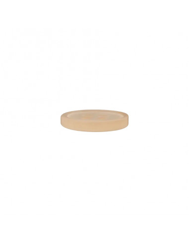Bouton polyester, 4 trous, 9mm, crème