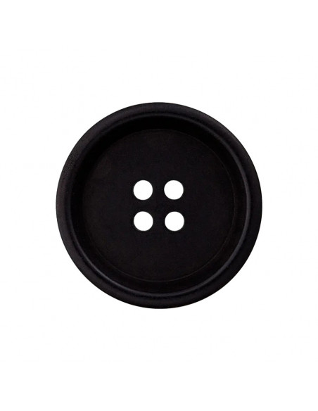 Bouton 4 trous, Ø 15mm, Corozo, noir