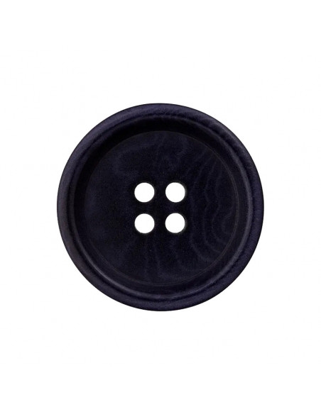 Bouton 4 trous, Ø 15mm, Corozo, bleu marine foncé