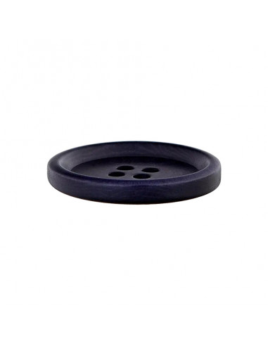 Bouton 4 trous, Ø 15mm, Corozo, bleu marine foncé