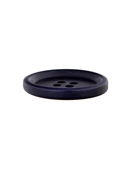 Bouton 4 trous, Ø 15mm, Corozo, bleu marine foncé