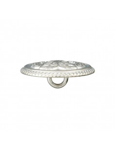 Bouton à pied, métal, 20mm, argent 2