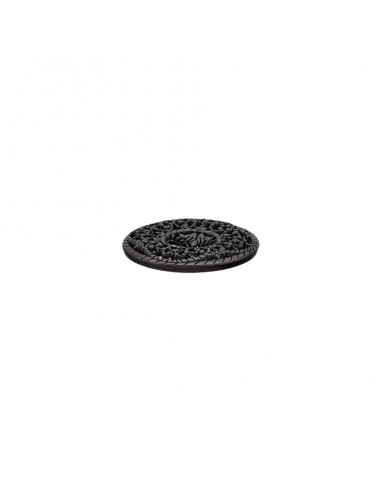 Bouton à trou, métal, 15mm, noir