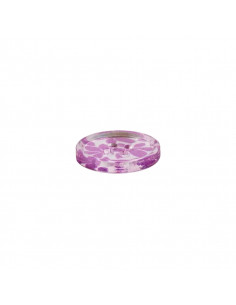 Bouton polyester, 4 trous, Ø 12mm, violet clair 2