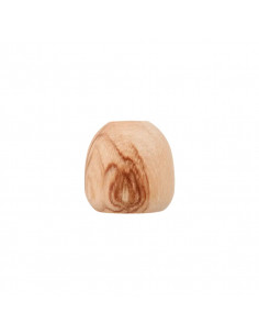 Embouts de cordon/passage, bois, 4mm, 15mm, beige