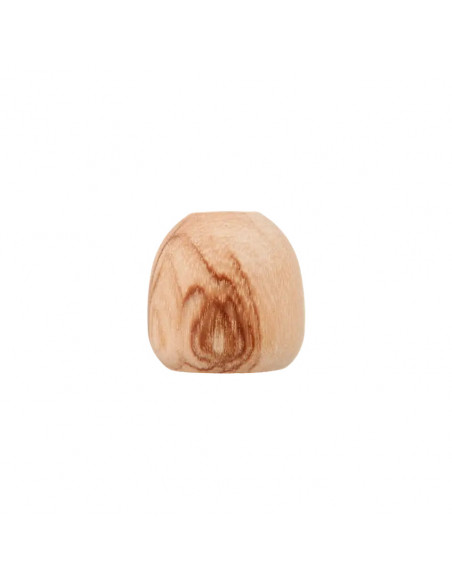 Embouts de cordon/passage, bois, 4mm, 15mm, beige