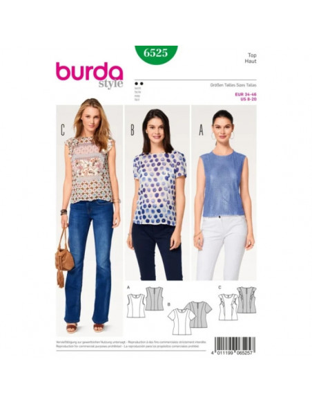 Patron Burda 6525 Top