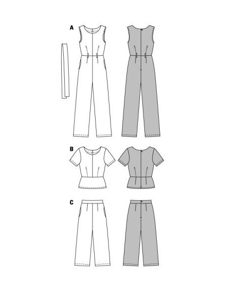 Patron Burda 6516 Ensemble dame