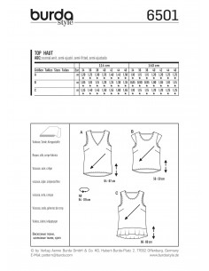 Patron Burda 6501 Top 2
