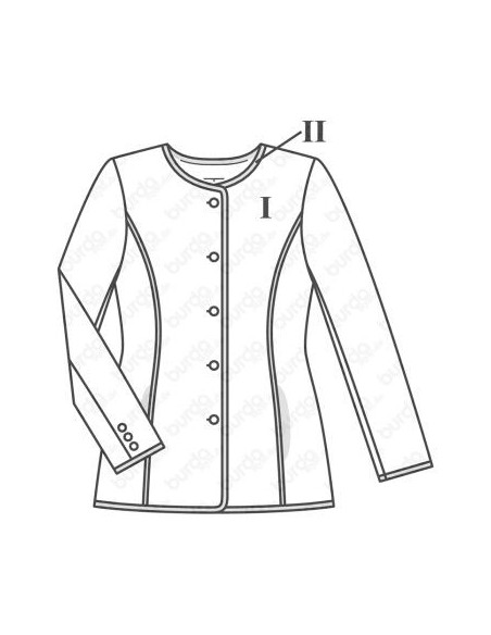 Patron Burda 6465 Veste