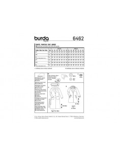 Patron Burda 6462 Manteau 2