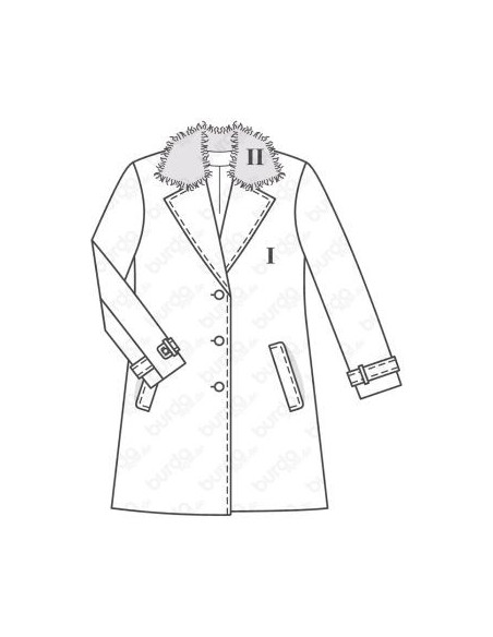 Patron Burda 6462 Manteau