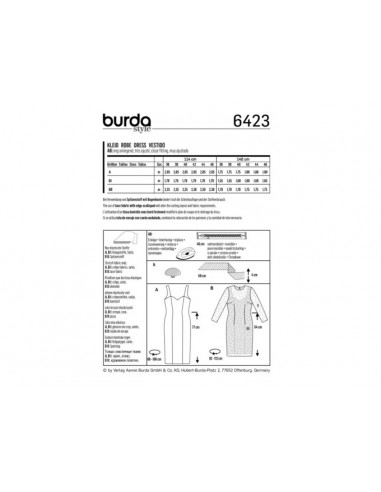 Patron Burda 6423 Robe