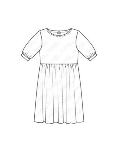 Patron Burda 6401 Robe