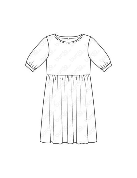 Patron Burda 6401 Robe