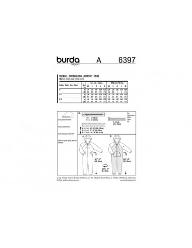 Patron Burda 6397 Combinaison