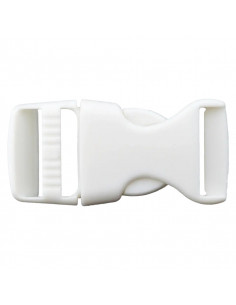 Fermoir bouclip, 30mm, blanc