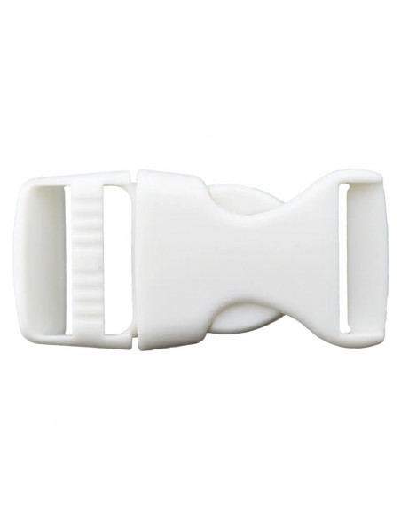 Fermoir bouclip, 30mm, blanc