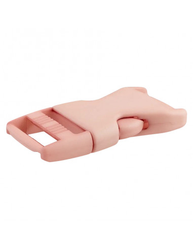 Fermoir bouclip, 30mm, rose