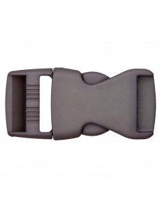 Fermoir bouclip, 30mm, gris