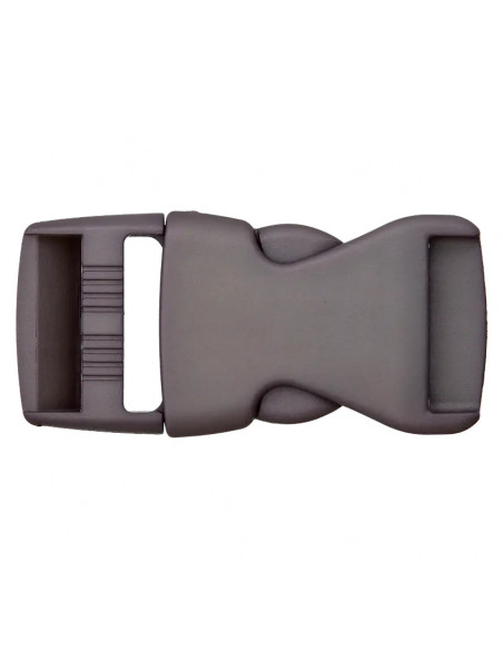 Fermoir bouclip, 30mm, gris