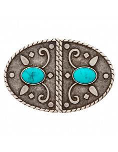 Boucle de ceinture, Style boho, 30mm, argent vieilli