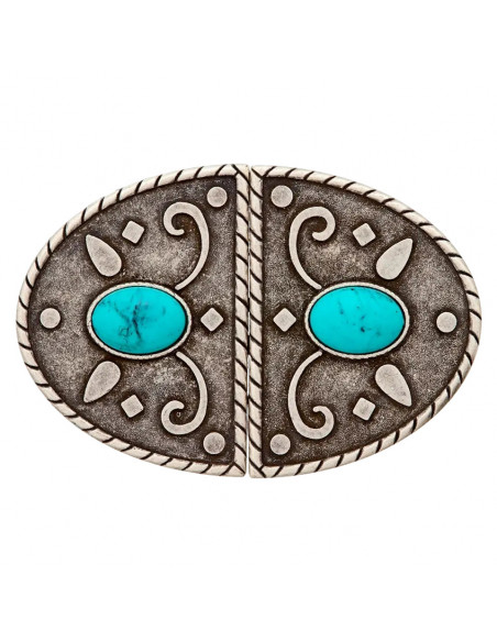 Boucle de ceinture, Style boho, 30mm, argent vieilli