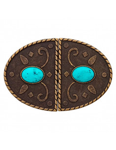 Boucle de ceinture, Style boho, 30mm, cuivre vieilli