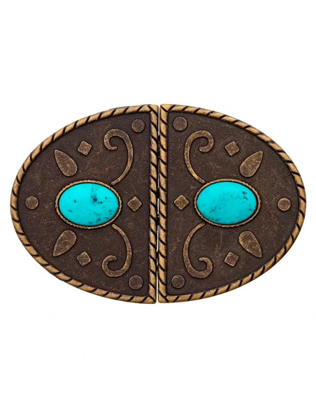 Boucle de ceinture, Style boho, 30mm, cuivre vieilli