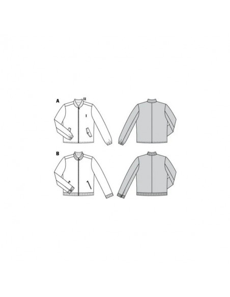 Patron Burda 6351 - Veste pour hommes de 48 à 58