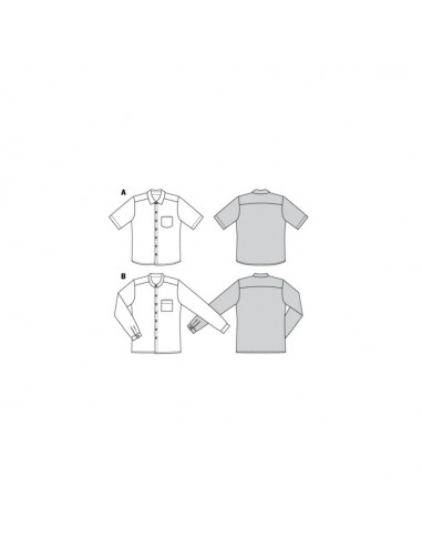 Patron Burda 6349 - Chemise Hommes de 48 à 62
