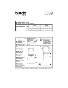 Patron Burda 6339 - Robe pour femmes de 34 à 44 2