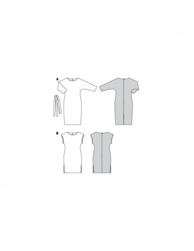 Patron Burda 6322 - Robe pour femmes de 34 à 44