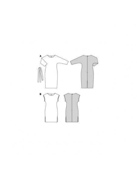 Patron Burda 6322 - Robe pour femmes de 34 à 44