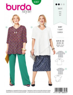Patron Burda 6307 - Blouse pour femmes de 46 à 60