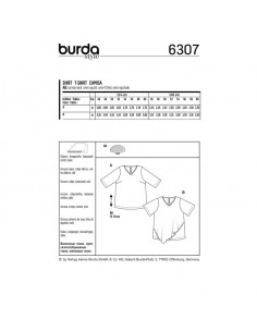 Patron Burda 6307 - Blouse pour femmes de 46 à 60 2