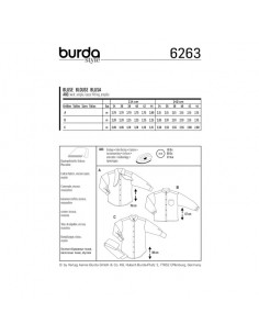 Patron Burda 6263 Chemisier à variation de cols pour femmes de 34 à 44 2